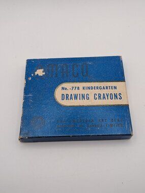 AMACO Blue Vintage Kindergarten Drawing Crayons